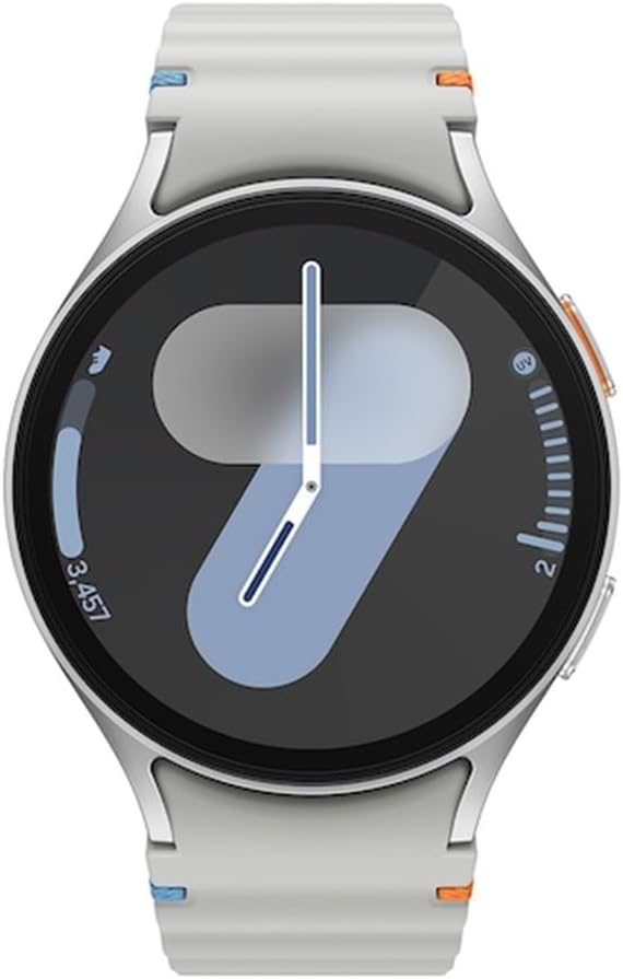 ساعة سامسونج جالاكسي Ai Watch 7 (إصدار أمريكا اللاتينية SM-L310N) (44 مم) - نصائح صحية بلوتوث، تتبع معدل ضربات القلب، مراقبة النوم، متتبع اللياقة البدنية (فضي)