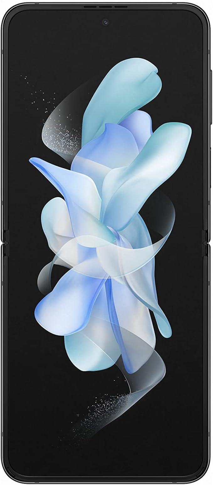 هاتف ذكي Samsung Galaxy Z Flip4 ثنائي الشريحة بذاكرة 512 جيجابايت وذاكرة وصول عشوائي (RAM) سعة 8 جيجابايت (GSM فقط | لا يدعم CDMA) مفتوح من المصنع يدعم تقنية 5G (رمادي) - الإصدار الدولي