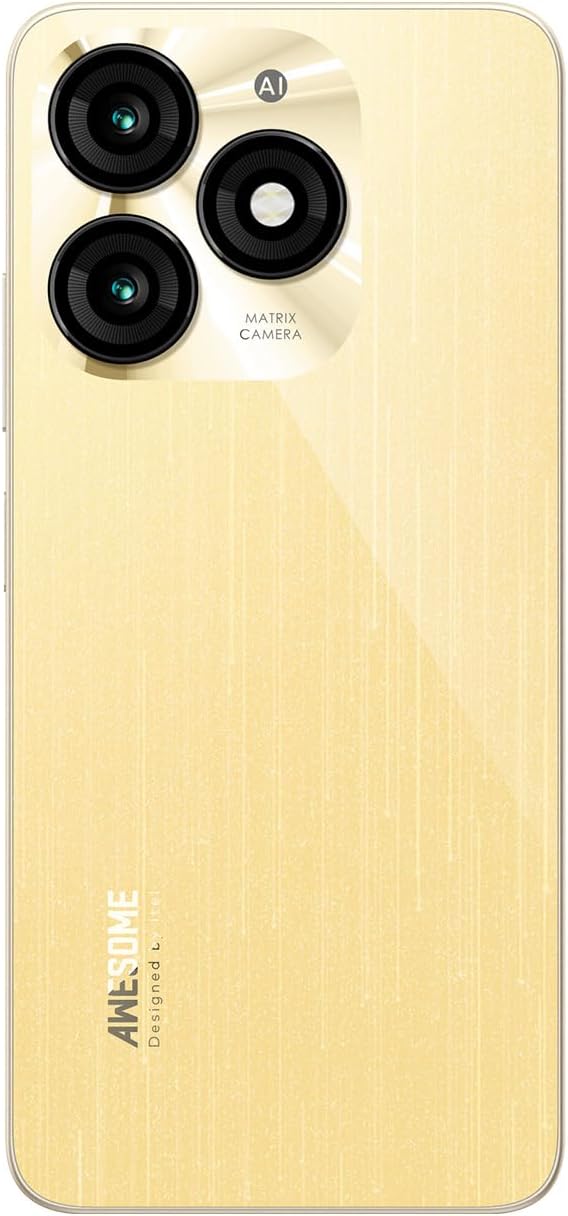 itel A70 (4GB RAM, 256GB ROM) upto 12GB RAM with Memory Fusion | 13MP Dual Rear Camera & 8MP Front Camera | 5000mAh with Type-C | Dynamic Bar | Side Fingerprint | Octa-Core Processor | Brilliant Gold