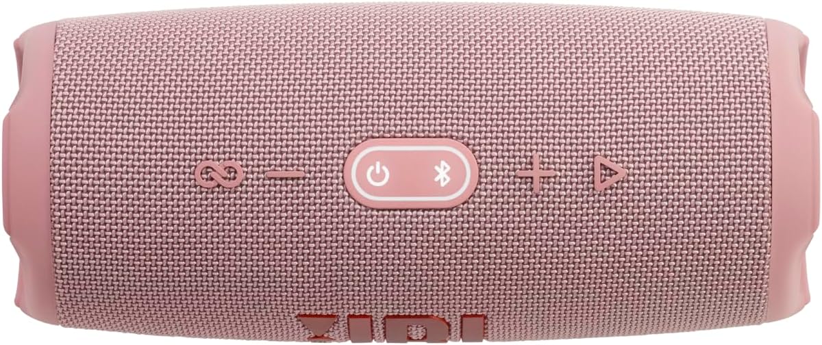 Charge 5 Portable Speaker - Built In Powerbank - Powerful Pro Sound - Dual Bass - 20H Battery - Ip67 Waterproof Pink