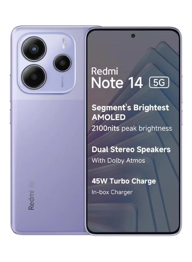Redmi Note 14 5G – Phantom Purple, 8GB RAM, 256GB IND