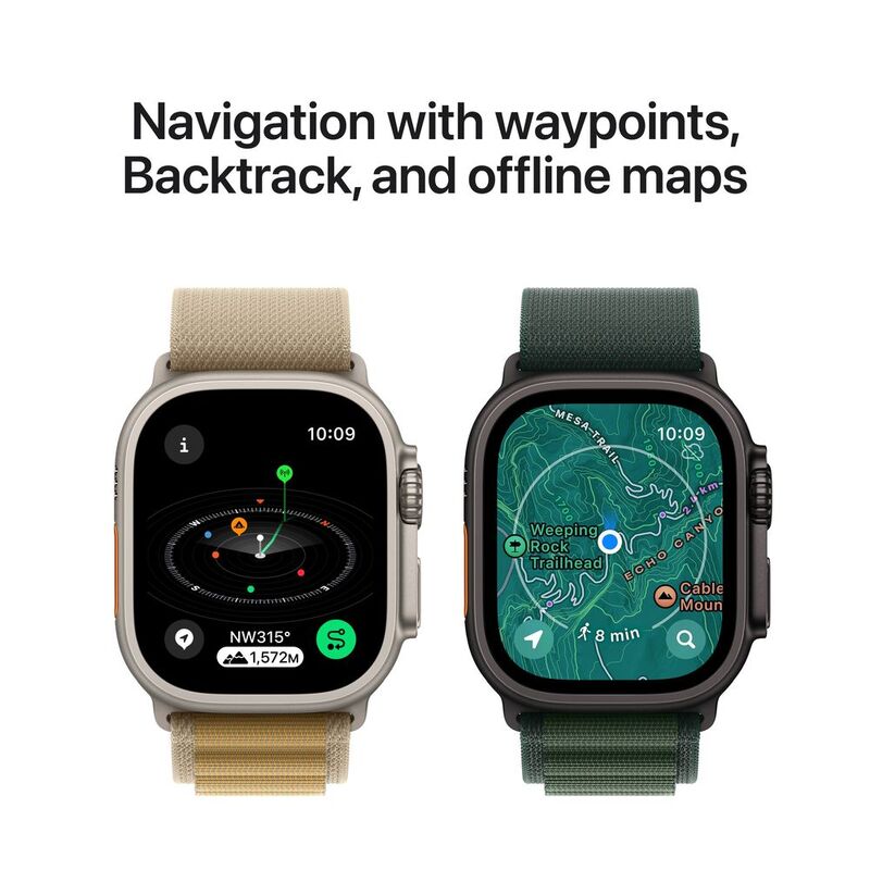 Apple Watch Ultra 2 GPS + Cellular 49mm Natural Titanium Case with Navy Alpine Loop