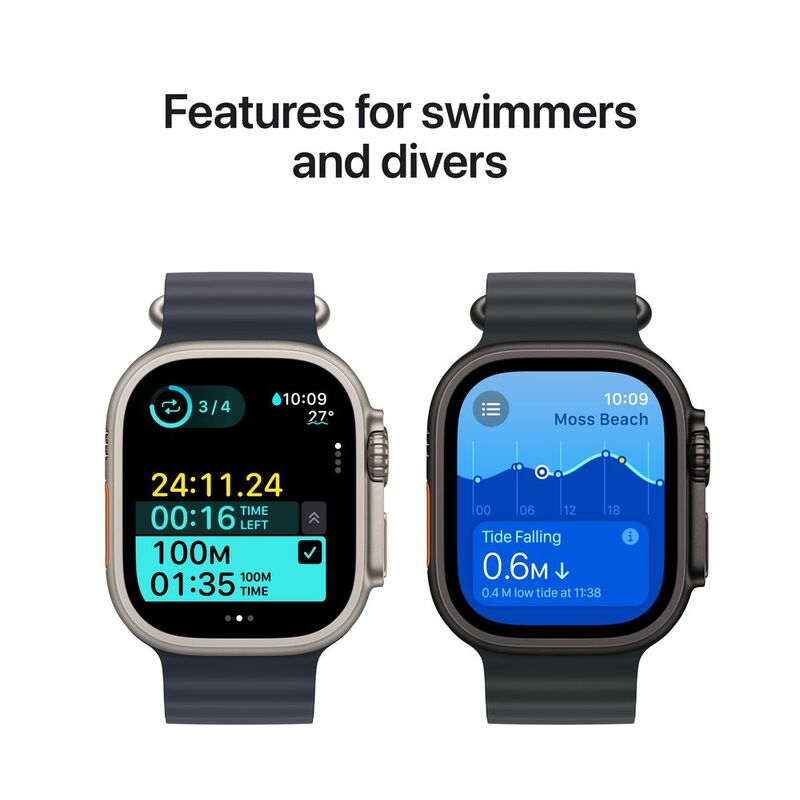 Apple Watch Ultra 2 GPS + Cellular 49mm Natural Titanium Case with Navy Alpine Loop