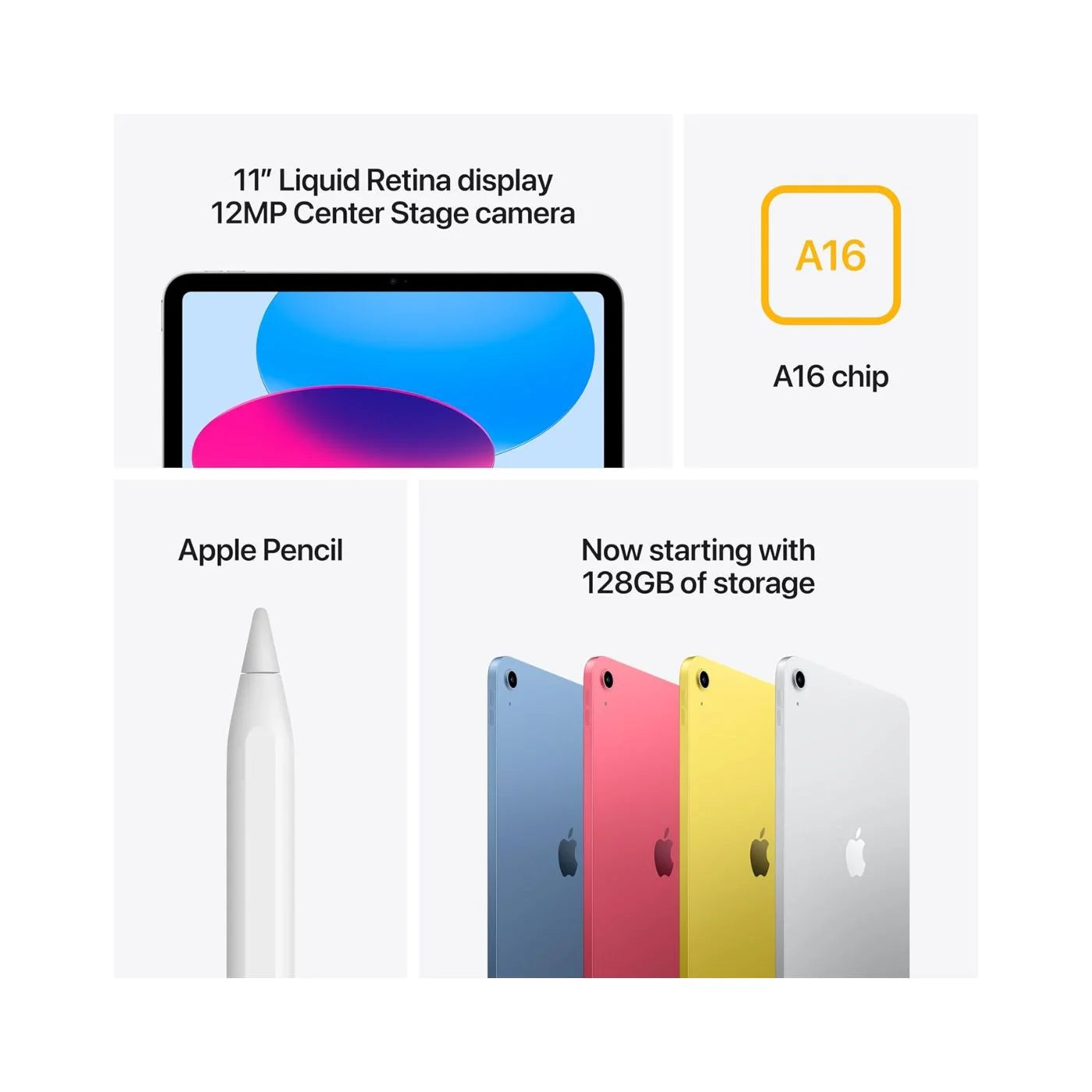 Apple iPad (11th generation) 11-inch, A16 Bionic, Wi-Fi, 256GB – Silver