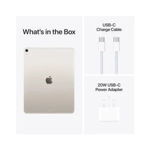 Apple iPad Air (7th Generation) 11-inch, M3 chip, Wi-Fi + Cellular, 128GB – Starlight