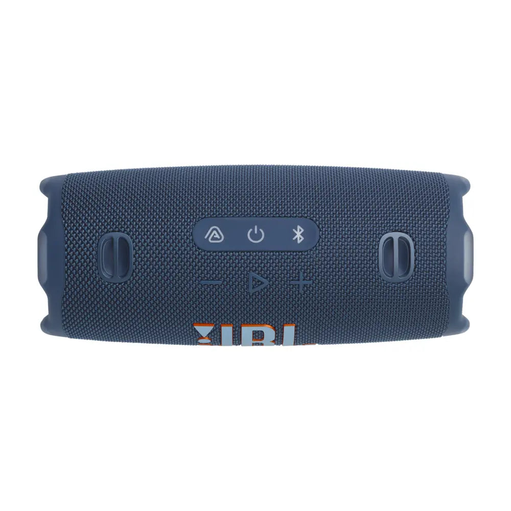 JBL Charge 6 - مكبر صوت بلوتوث محمول مقاوم للماء والسقوط مع بنك طاقة مدمج، اتصال متعدد السماعات عبر Auracast، وقت تشغيل يصل إلى 28 ساعة، شحن سريع، وصوت قوي - أزرق