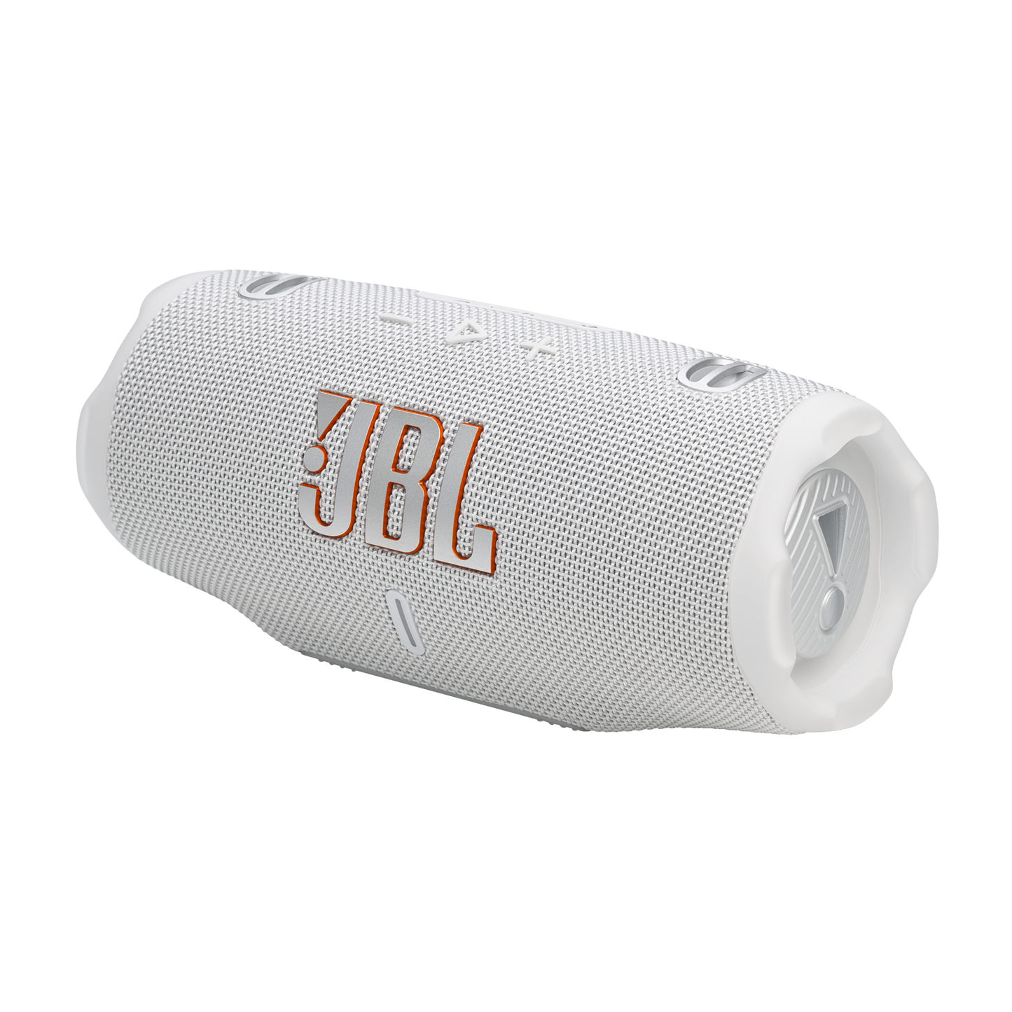 JBL Charge 6 - مكبر صوت محمول مقاوم للماء والسقوط مزود بخاصية البلوتوث مع بنك طاقة مدمج، واتصال متعدد السماعات عبر Auracast، ومدة تشغيل تصل إلى 28 ساعة، وشحن سريع، وصوت قوي - أبيض