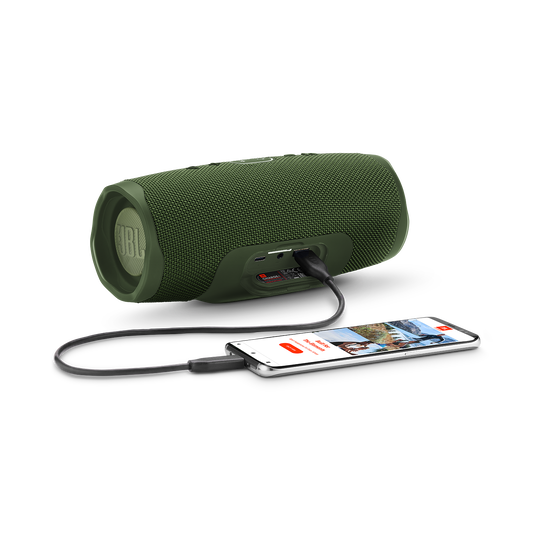 Charge 5 Portable Speaker - Built In Powerbank - Powerful Pro Sound - Dual Bass - 20H Battery - Ip67 Waterproof Green