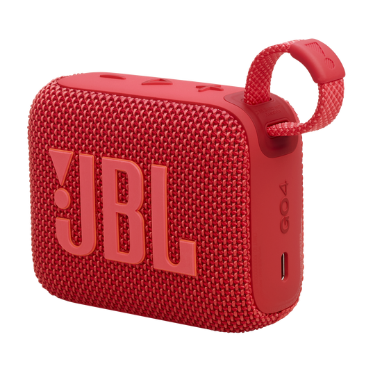 JBL GO 4 - مكبر صوت بلوتوث محمول للغاية مع تقنية AURACAST، صوت قوي، مدة تشغيل تصل إلى 15 ساعة وتصميم أنيق، JBLGO4RED، أحمر