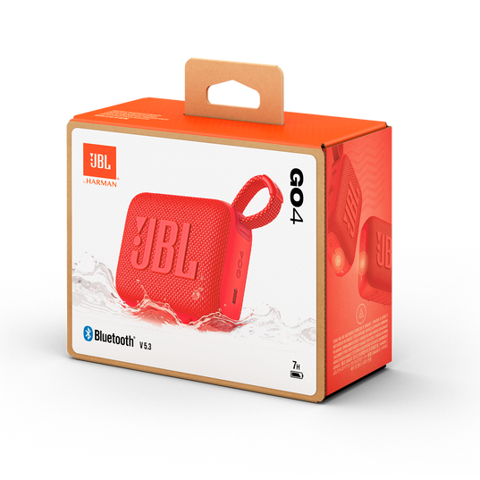 JBL GO 4 - مكبر صوت بلوتوث محمول للغاية مع تقنية AURACAST، صوت قوي، مدة تشغيل تصل إلى 15 ساعة وتصميم أنيق، JBLGO4RED، أحمر