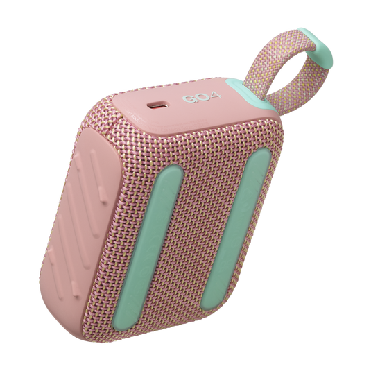 JBL GO 4 - مكبر صوت بلوتوث محمول للغاية مع تقنية AURACAST، صوت قوي، مدة تشغيل تصل إلى 15 ساعة وتصميم أنيق، JBLGO4PINK، وردي