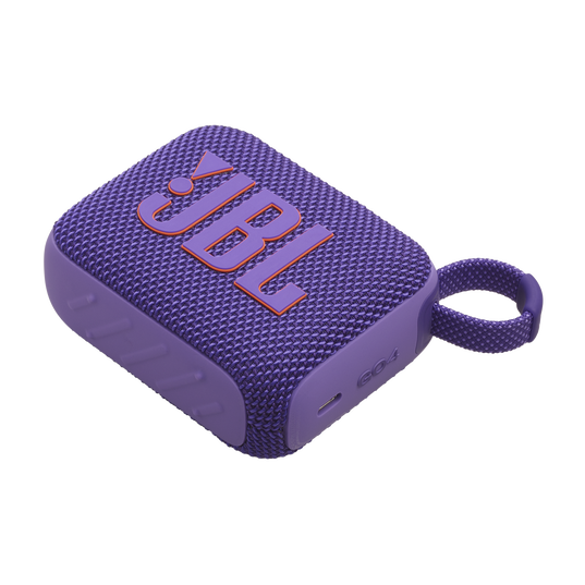 JBL GO 4 - مكبر صوت بلوتوث محمول للغاية مع تقنية AURACAST، صوت قوي، مدة تشغيل تصل إلى 15 ساعة وتصميم أنيق، JBLGO4PUR، بنفسجي