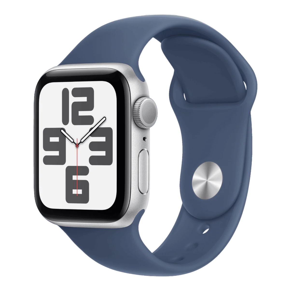 Apple Watch SE (2nd Gen), 40mm, GPS-only, Silver Case,Storm Denim Sport Band