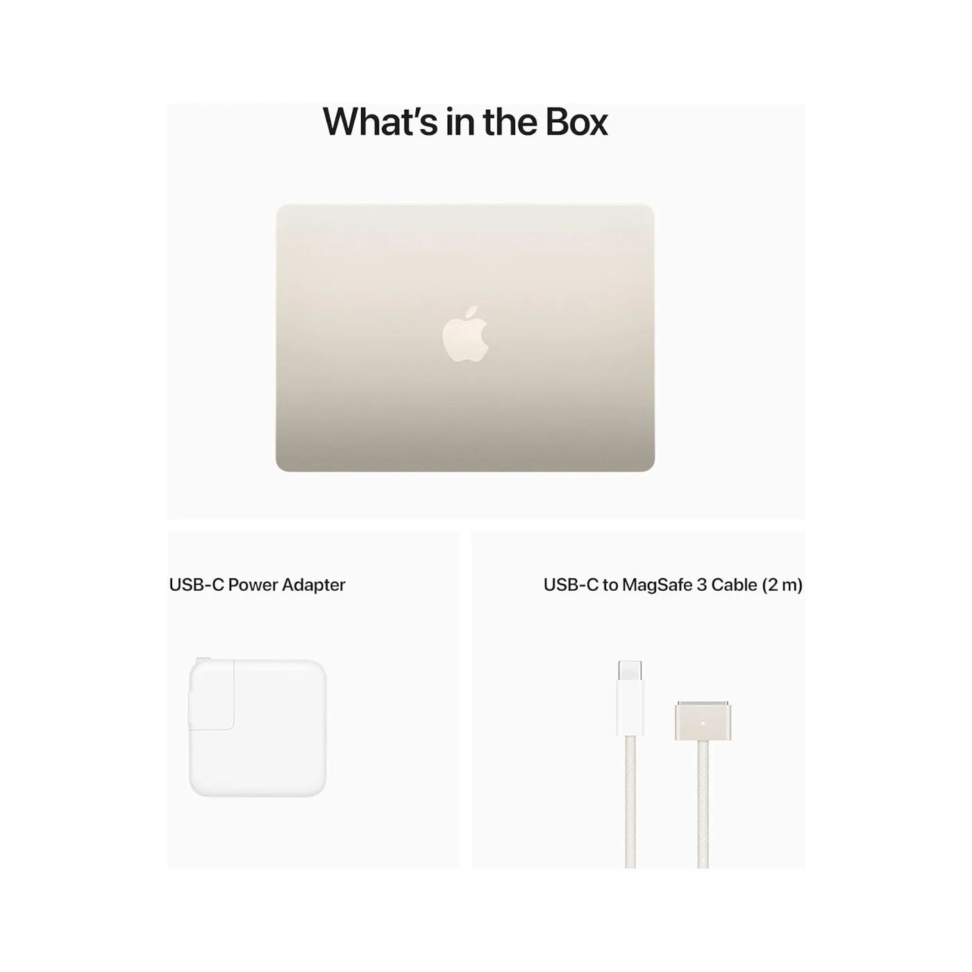 Apple MacBook Air 13-inch, M2 Chip, 16GB RAM, 256GB, Starlight