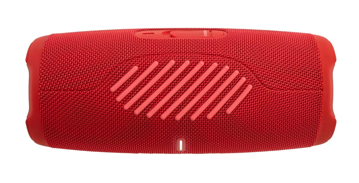 مكبر صوت محمول JBL Charge 5 - مزود ببطارية مدمجة - صوت احترافي قوي - جهير مزدوج - بطارية تدوم حتى 20 ساعة - مقاوم للماء IP67 - أحمر