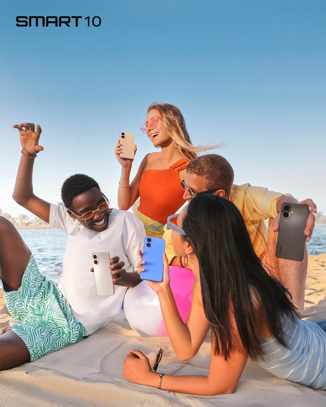 انفينيكس سمارت 10، سعة تخزين 64 جيجا، 3 جيجا رام، الجيل الرابع، فضي تيتانيوم