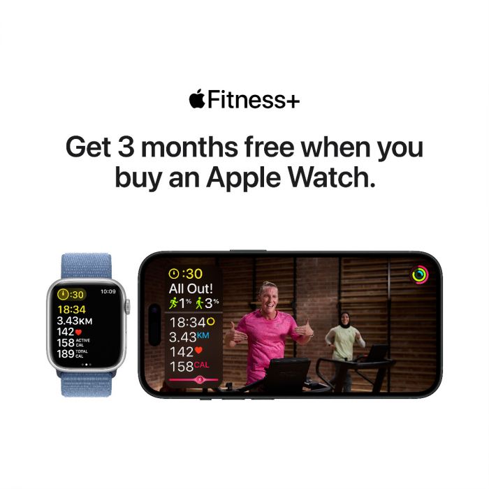 Apple Watch Series 9, 41mm, Black Stainless Steel Case, with Milanese Loop Band, Cellular Model.