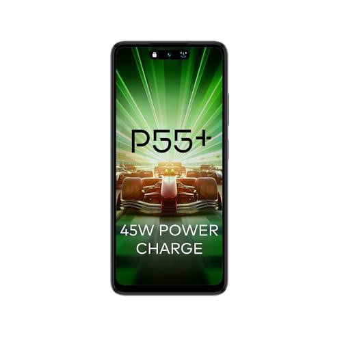 itel P55+ 4G | Upto 16GB RAM with Memory Fusion & 256GB ROM| 50MP AI Dual Rear Camera & 8MP Front Camera| 45W Charger with 5000 mAh Battery | Dynamic Bar|UFS 2.2| Meteor Black