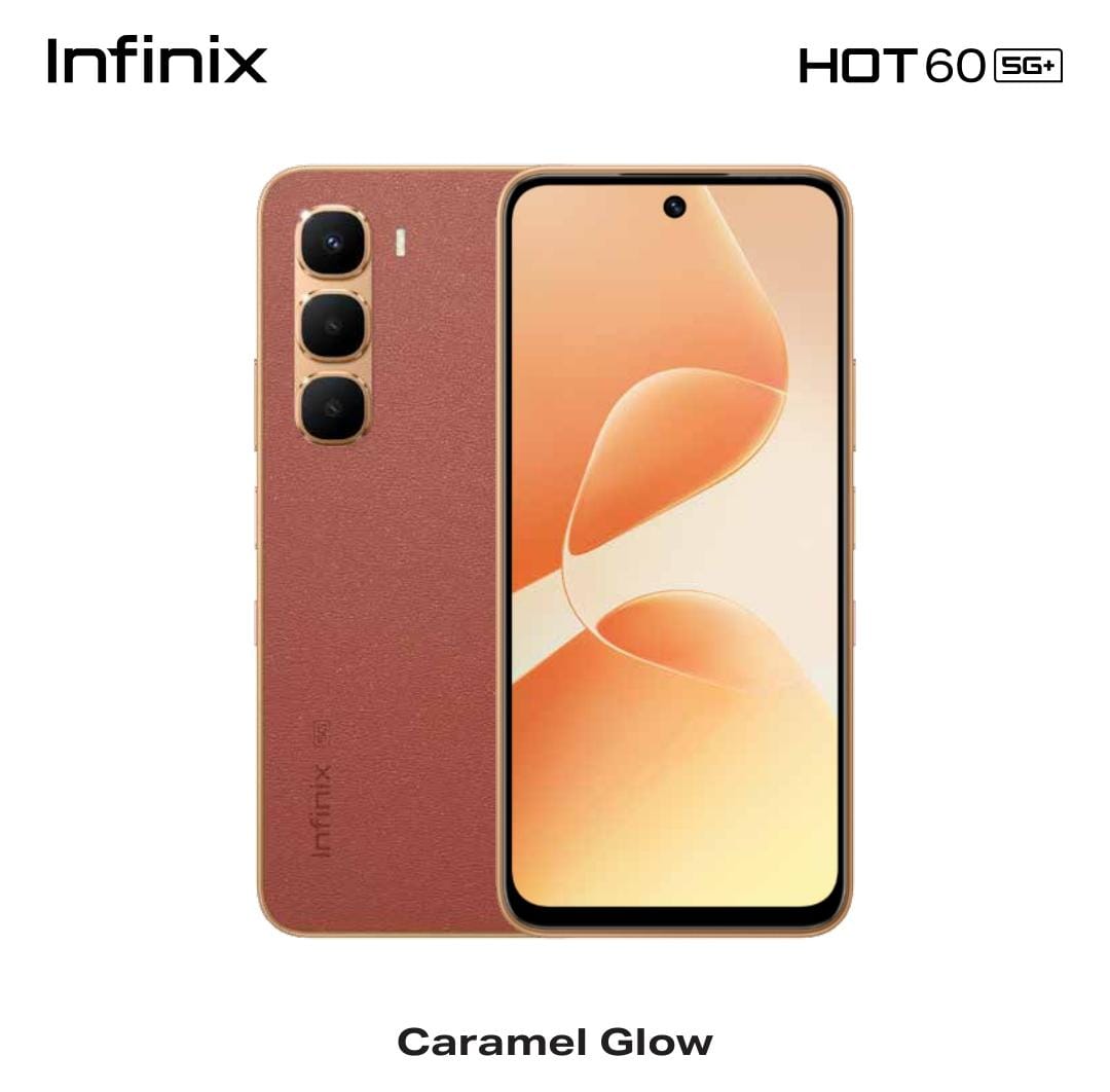هوت 60 5G+ 6GB RAM 128GB - لون كاراميل جلو إصدار الشرق الأوسط