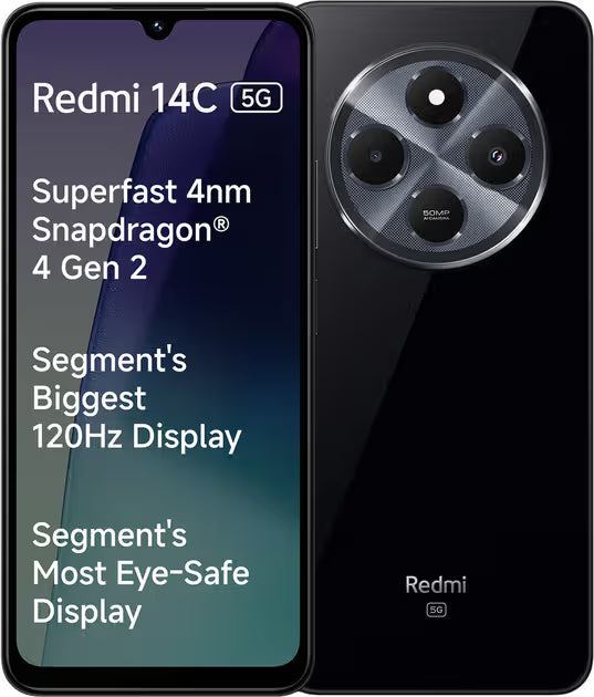 Xiaomi Redmi 14C 5G Dual SIM 6GB RAM 128GB – India Version (Stargaze Black)