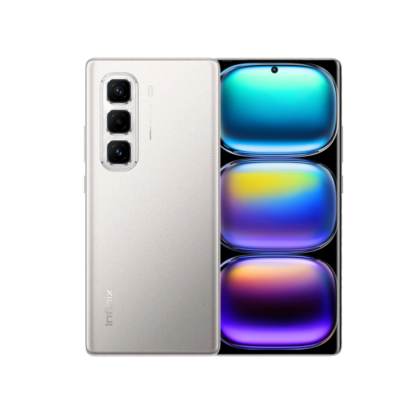 هاتف Infinix Hot 50 Pro+ الذكي X6880 سعة 256 جيجابايت + 8 جيجابايت 4G رمادي تيتانيوم