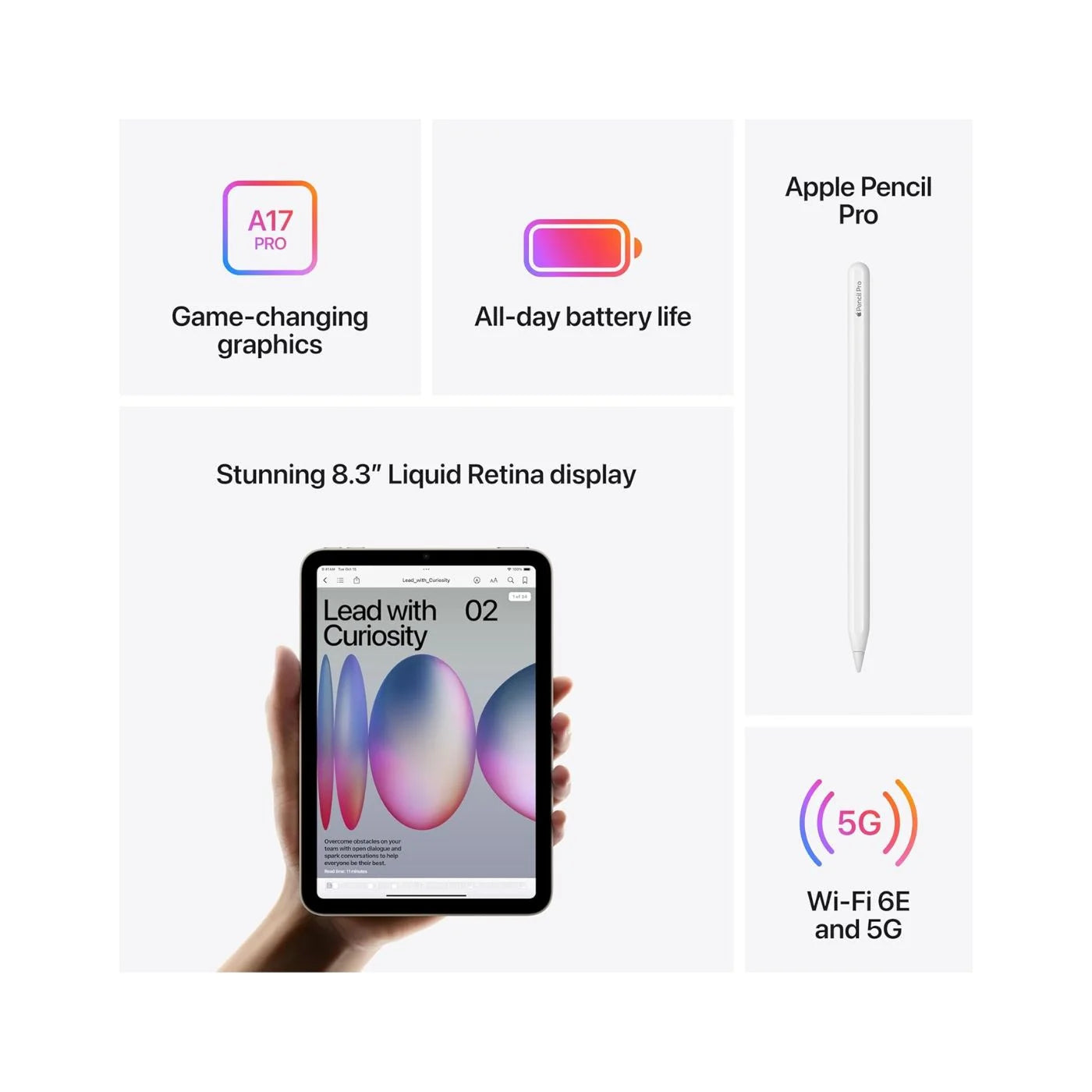 Apple iPad Mini (7th Generation) 8.3-inch, A15 Bionic, Wi-Fi – Purple