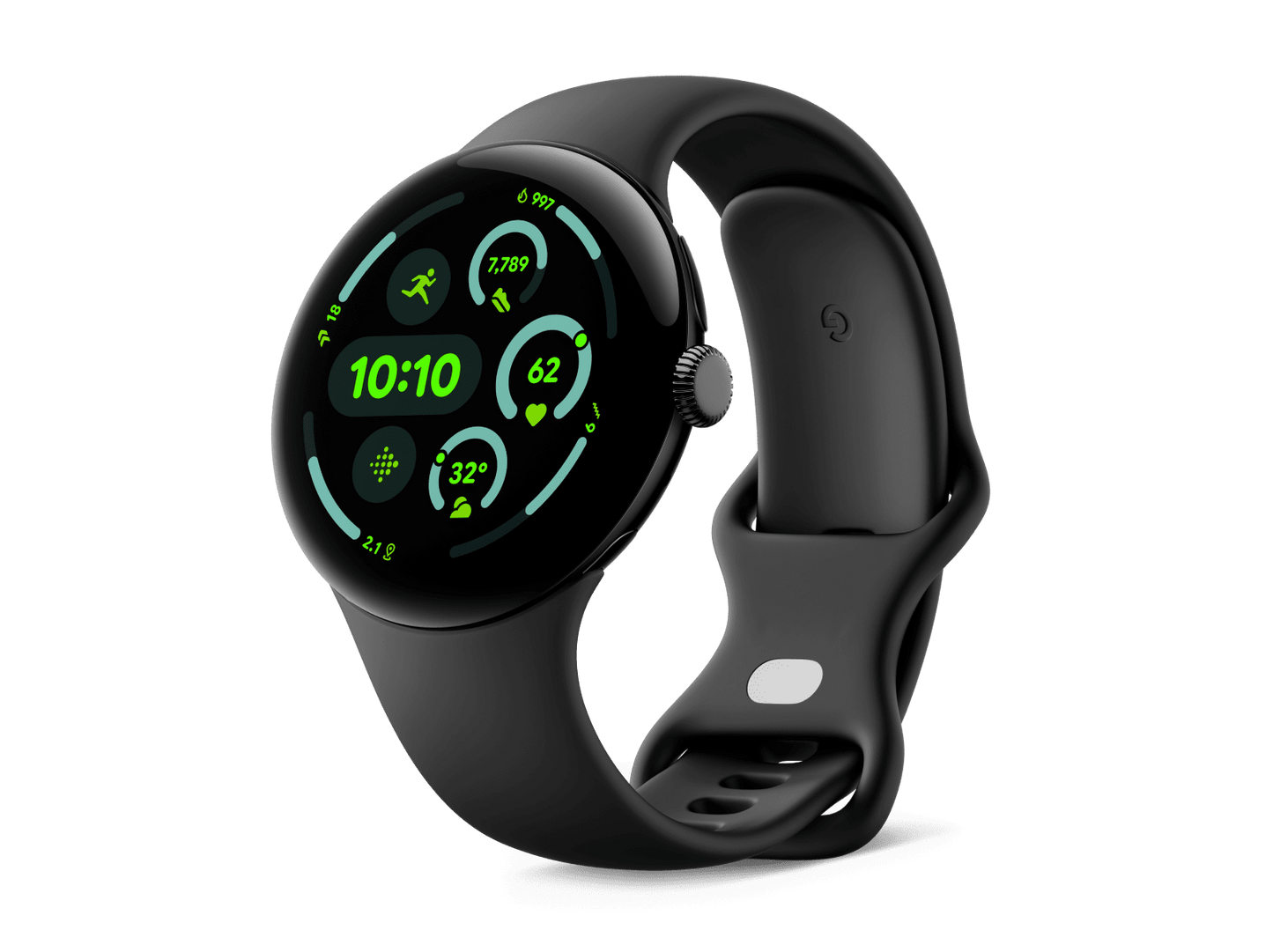Google Pixel Watch 3 (45mm) - Android Smartwatch with Heart Rate Tracking, Advanced Running from Fitbit, Fitness Insights, 24-Hour Battery - Matte Black Aluminium Case - Obsidian Band - Wi-Fi