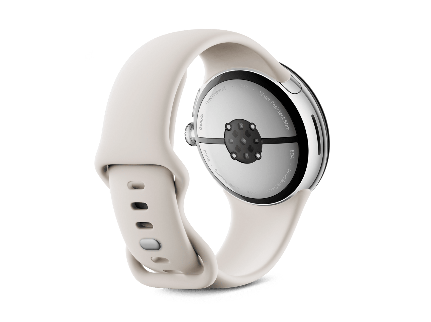 Google Pixel Watch 3 (45mm) - Android Smartwatch with Heart Rate Tracking, Advanced Running from Fitbit, Fitness Insights, 24-Hour Battery - Polished Silver Aluminium Case - Porcelain Band - Wi-Fi