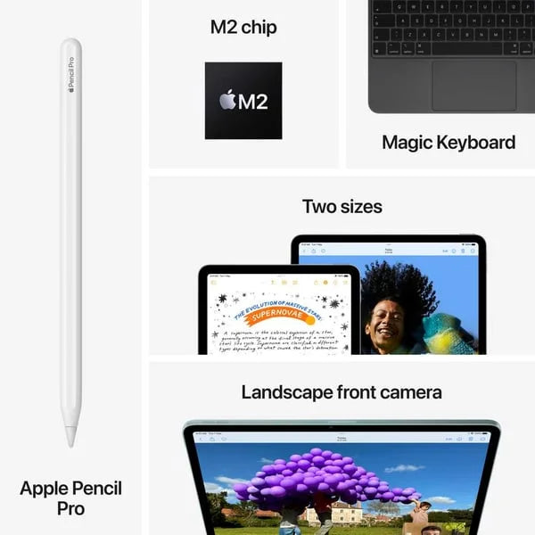 Apple iPad Air M2 11-inch 128GB Space Gray WiFi Middle East Version