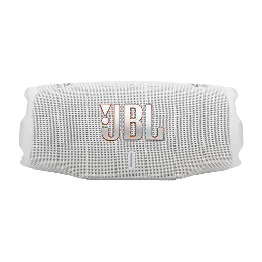 JBL Charge 6 - مكبر صوت محمول مقاوم للماء والسقوط مزود بخاصية البلوتوث مع بنك طاقة مدمج، واتصال متعدد السماعات عبر Auracast، ومدة تشغيل تصل إلى 28 ساعة، وشحن سريع، وصوت قوي - أبيض