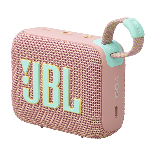 JBL GO 4 - مكبر صوت بلوتوث محمول للغاية مع تقنية AURACAST، صوت قوي، مدة تشغيل تصل إلى 15 ساعة وتصميم أنيق، JBLGO4PINK، وردي