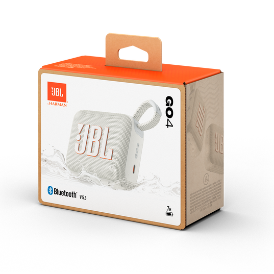 JBL GO 4 - مكبر صوت بلوتوث محمول للغاية مع تقنية AURACAST، صوت قوي، مدة تشغيل تصل إلى 15 ساعة وتصميم أنيق، JBLGO4WHT، أبيض