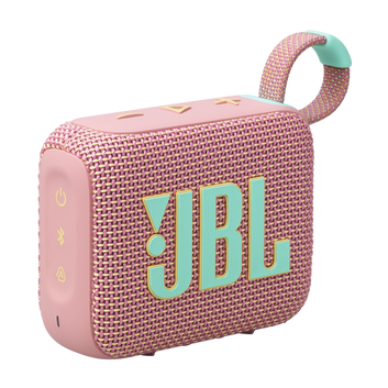 JBL GO 4 - مكبر صوت بلوتوث محمول للغاية مع تقنية AURACAST، صوت قوي، مدة تشغيل تصل إلى 15 ساعة وتصميم أنيق، JBLGO4PINK، وردي