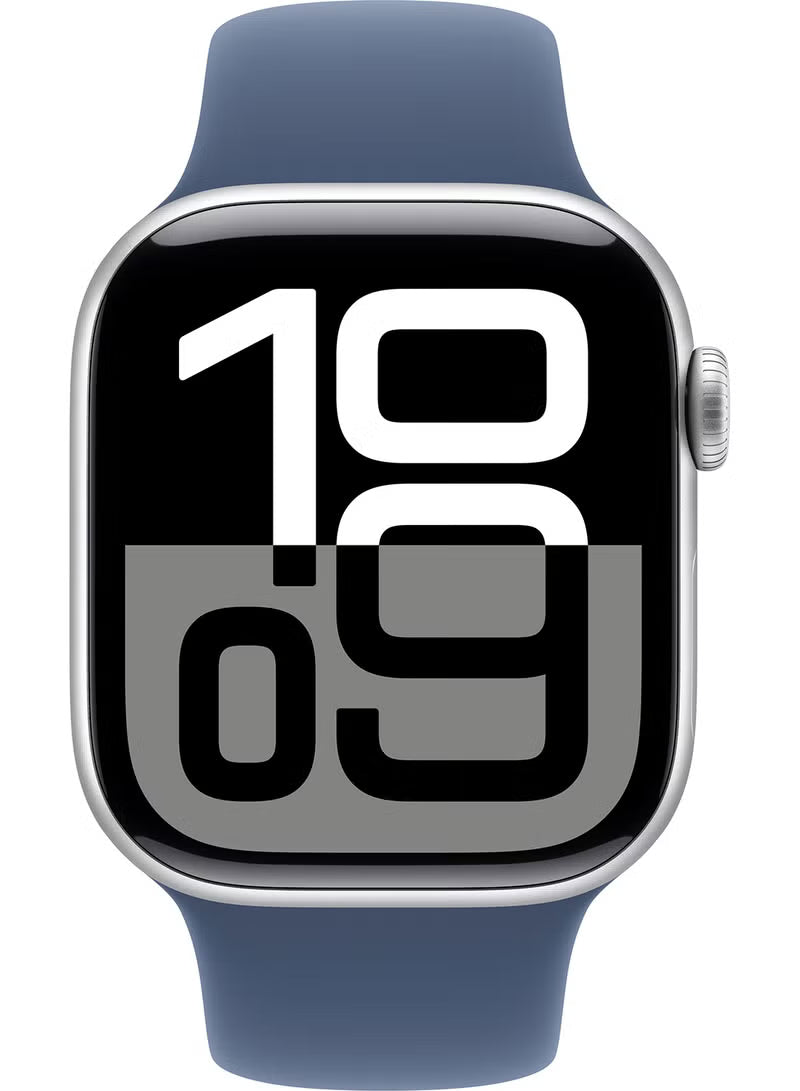 Watch Series 10 GPS 46mm Silver Aluminium Case With Denim Sport Band — USA