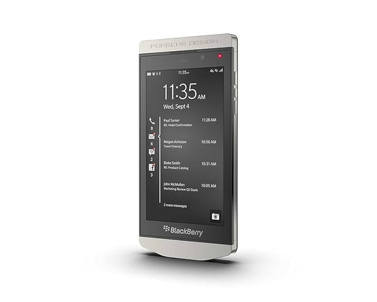 BlackBerry Porsche Design P'9982 64Gb Factory Unlocked In Dark Platinum P9982 Luxury Mobile Smart Phone Genuine International Version No Warranty Silver