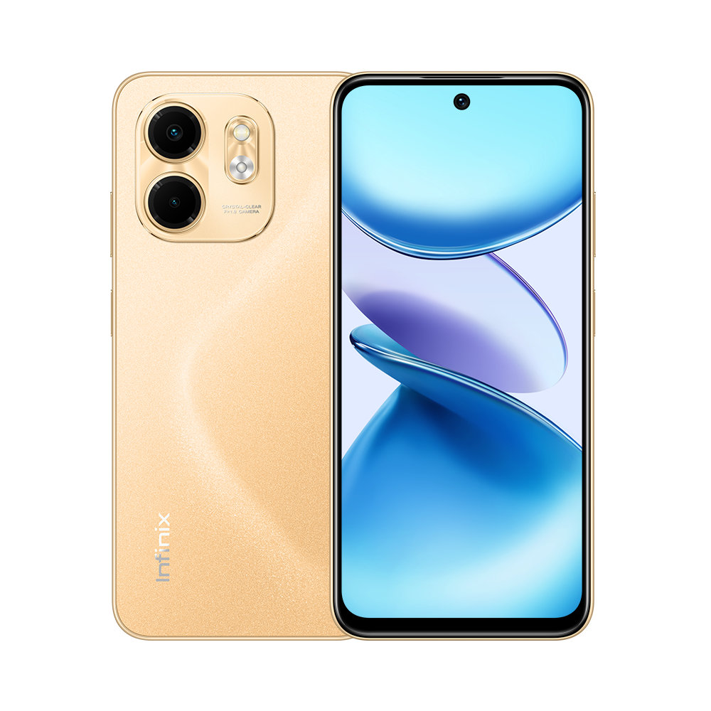 Infinix Smart 9, 3GB RAM, 64GB ROM, 6.7" HD Display, 13MP Dual AI Rear Camera, 8MP Front Camera, 5000 mAh Battery, Android 14 (Sandstone Gold)