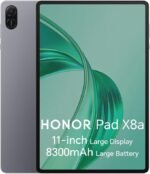 HONOR Pad X8a Tablet 128GB Memory (Expandable to 1Tb) 8300 mAh, 11 Inch 90Hz Display with Protection, Qualcomm SD 680, Wi-Fi/GPS/Android 14, Grey
