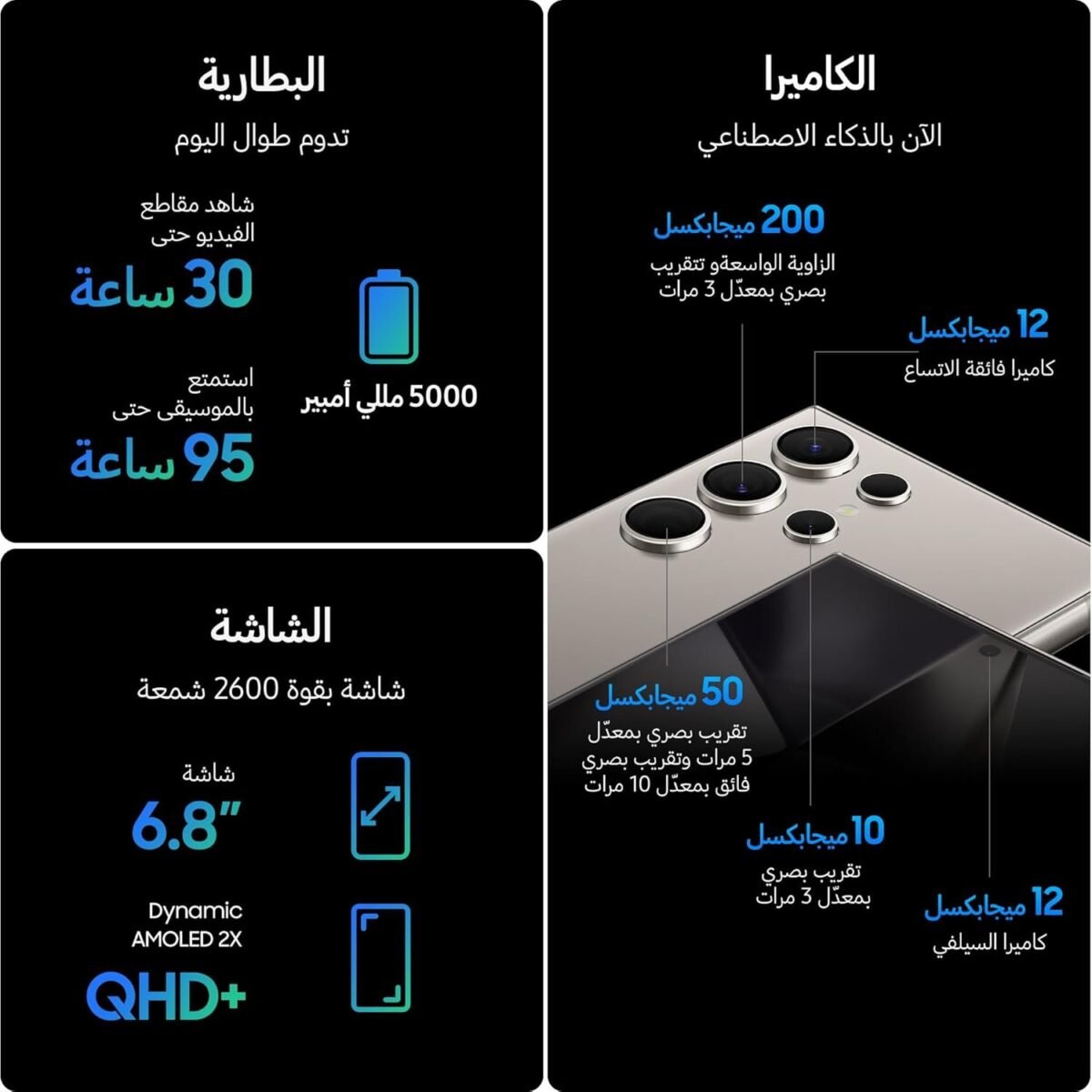 SAMSUNG Galaxy S24 Ultra, AI Phone, 256GB Storage, Titanium Gray, 12GB RAM, Android Smartphone, 200MP Camera, S Pen, Long Battery Life (UAE Version) - Image 9