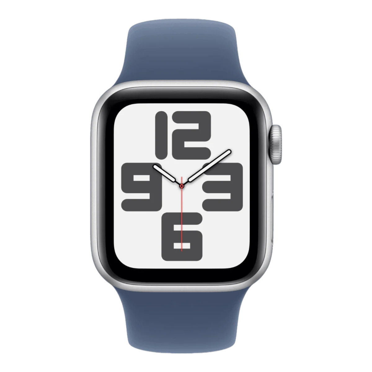 Apple Watch SE (2nd Gen), 44mm, GPS-only, Silver Case,Storm Denim Sport Band - Image 1