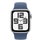 Apple Watch SE (2nd Gen), 44mm, GPS-only, Silver Case,Storm Denim Sport Band
