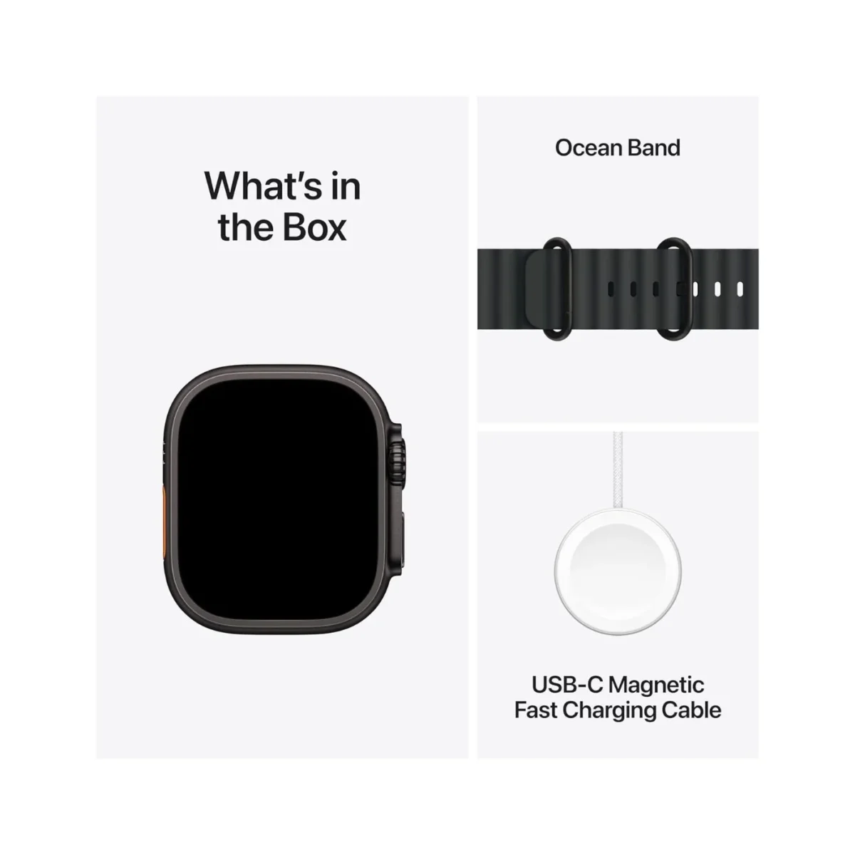 Apple Watch Ultra 2 GPS + Cellular 49mm Black Titanium Case with Black Ocean Band - Image 3