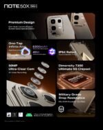 Infinix Note 50 X Dual SIM Titanium Grey 16GB (8+8) RAM 256GB 5G - Middle East Version - Image 5