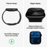 Apple Watch Series 10 GPS 42mm Jet Black Aluminum Case with Ink Sport Loop — USA - Image 3
