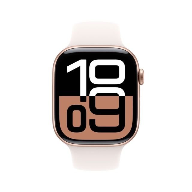 Apple Watch Series 10 GPS 42mm – Rose Gold Aluminum Case with Light Blush Sport Band (S/M) - Image 1