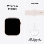 Apple Watch Series 10 GPS 42mm – Rose Gold Aluminum Case with Light Blush Sport Band (S/M) - Image 9