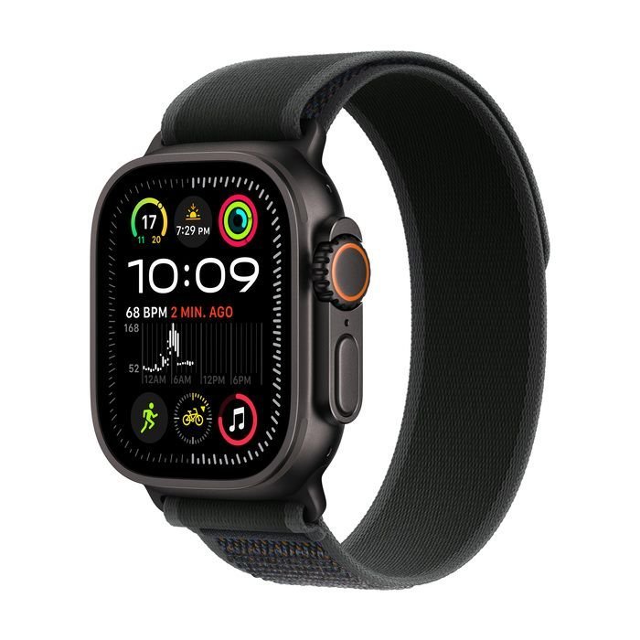 Apple Watch Ultra 2 GPS + Cellular 49mm Black Titanium Case with Black Trail Loop - Image 2