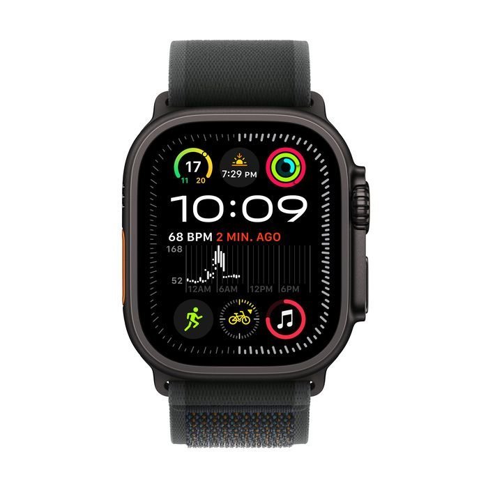 Apple Watch Ultra 2 GPS + Cellular 49mm Black Titanium Case with Black Trail Loop - Image 1