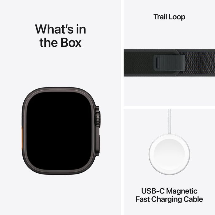 Apple Watch Ultra 2 GPS + Cellular 49mm Natural Titanium Case with Navy Alpine Loop - Image 9