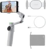 Insta360 Flow 2 Pro (Stone Grey) – Foldable AI Phone Gimbal with 360° Pan Tracking, Built-in Tripod & Selfie Stick, Multi-Person Auto Tracking, Compatible with iPhone & Android