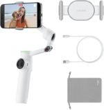 Insta360 Flow 2 Pro (Summit White) – Foldable AI Phone Gimbal with 360° Pan Tracking, Built-in Tripod & Selfie Stick, Multi-Person Auto Tracking, Compatible with iPhone & Android